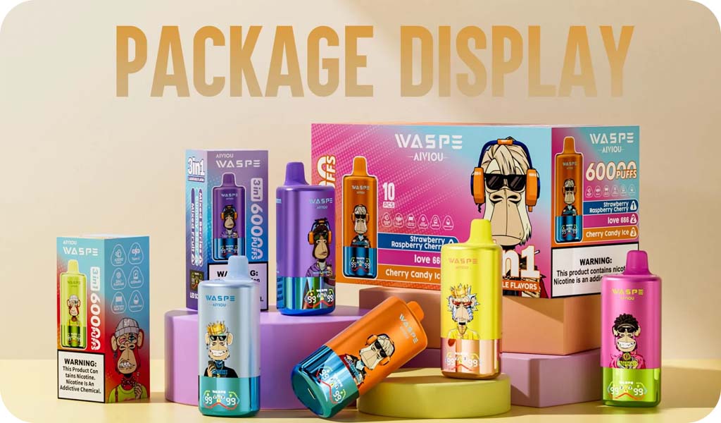waspe Triple Flavors vape 60000 PUFFS 3 in 1 disposable vape