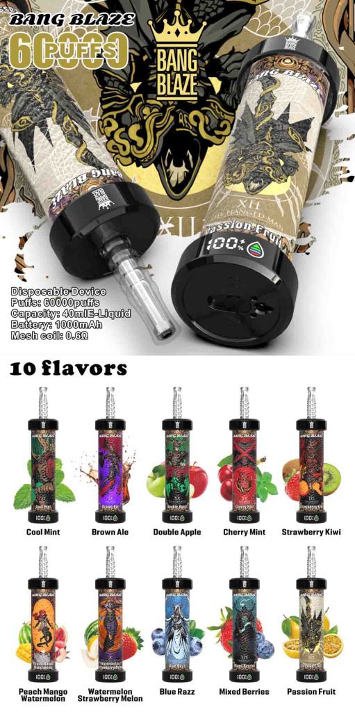 Bang Blaze 60000 boccate DTL Shisha Vape usa e getta Bang Blaze 60000 boccate DTL Shisha Vape usa e getta