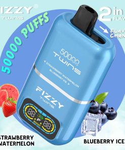 Fizzy Twins 50K Puffs Dual Flavors Vape jetable Wholesale starawberry watermelon