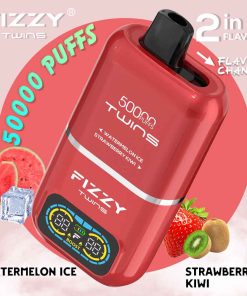 Fizzy Twins 50K Puffs Dual Flavors Vape jetable Wholesale watermelon ice strawberry